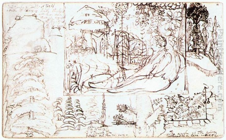 Samuel Palmer Sketchbook, folio 5 verso